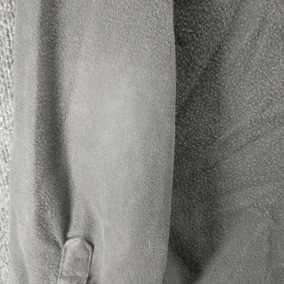 Fieldmaster Men's Flannel Button-Up Shirt Gray Large Long Sleeve Chest Pockets - Picture 9 of 15